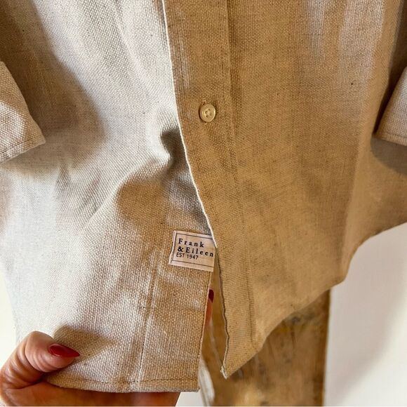 NWT Frank & Eileen McLoghlin Utility Shirt In Natural - Picture 8 of 9